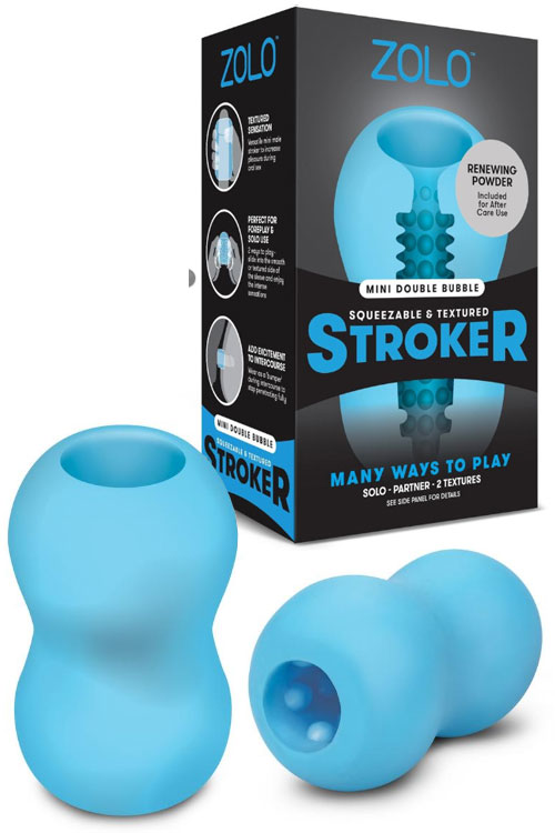 Mini Double Bubble 3.1" Masturbator & Oral Enhancer