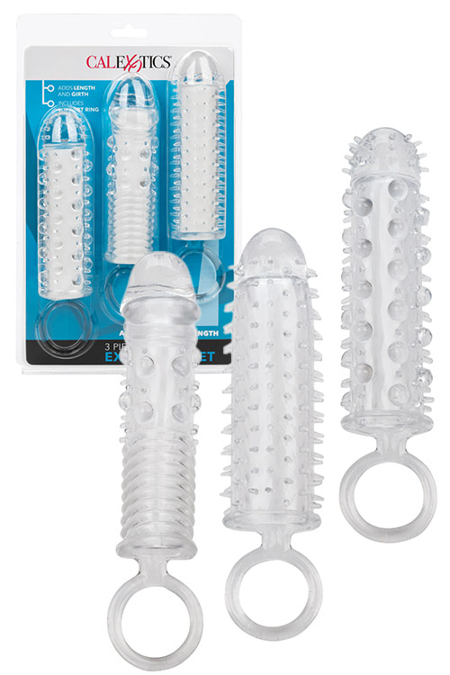 Textured Penis Extension Sleeve Set (3 pce)