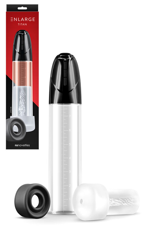 Enlarge Titan Penis Pump with Cock Ring & Masturbator Sleeve