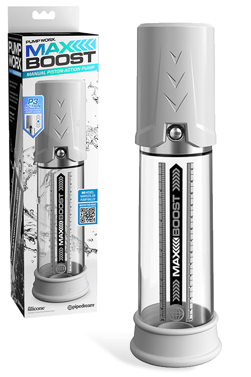Pump Worx Max Boost 11.3" Piston Penis Pump