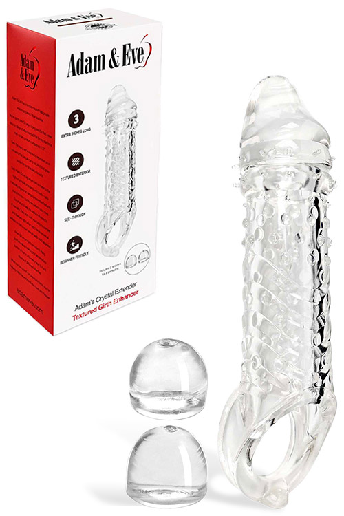 Adams Crystal 9" Penis Extension with Ball Strap