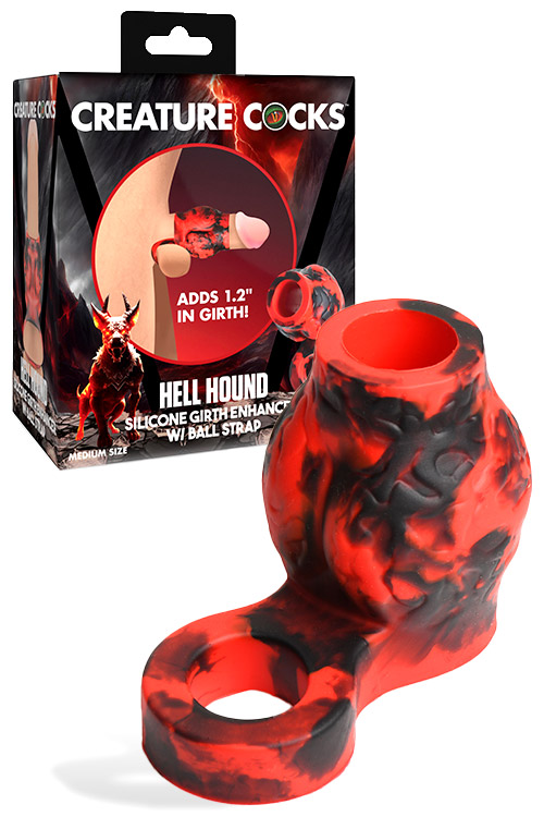Hell Hound 2.7" Silicone Penis Sleeve & Ball Stretcher
