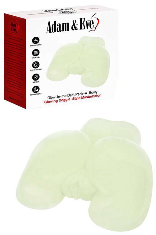 Peek A Booty 7.75" Glow In The Dark Dual Entry Masturbator