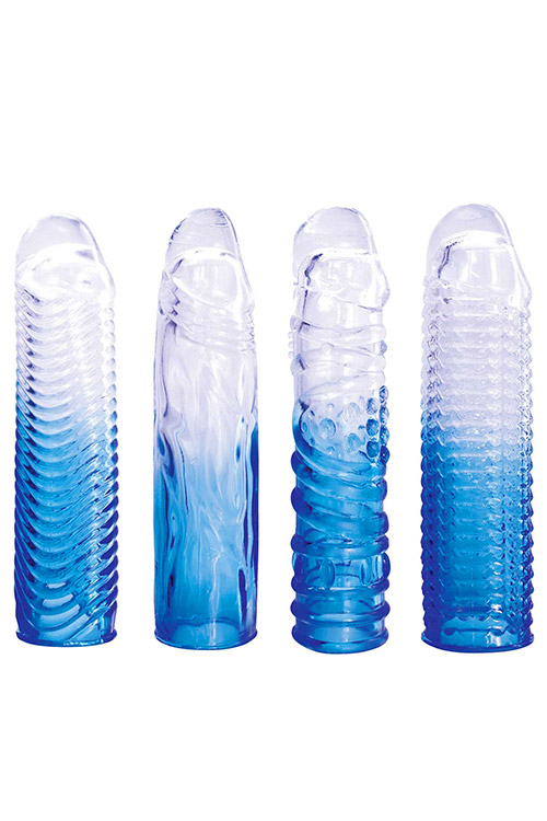 Sapphire 4 Piece 6.5" Penis Sleeve Set