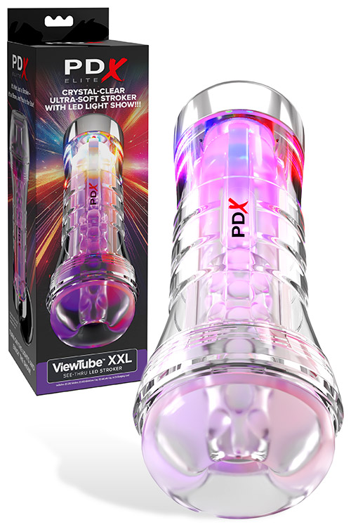 ViewTube XXL 10.75" Transparent LED Stroker
