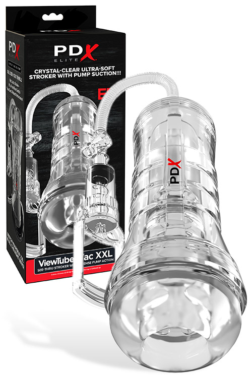 ViewTube Vac XXL 10.75" Transparent Penis Pump & Stroker