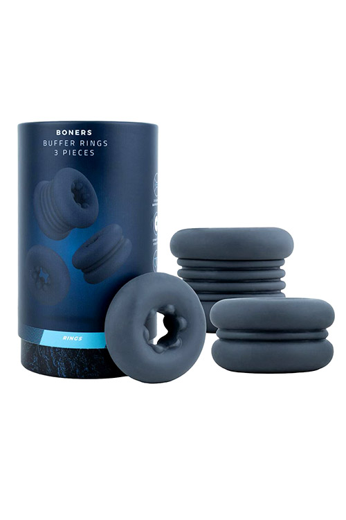 Soft Buffer Cock Rings 3 Piece Set
