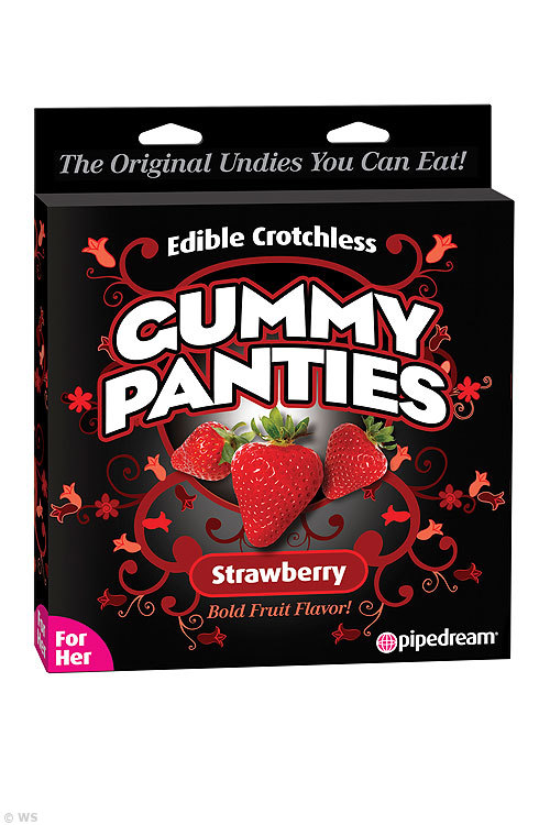 Edible Crotchless Gummy Panties Strawberry