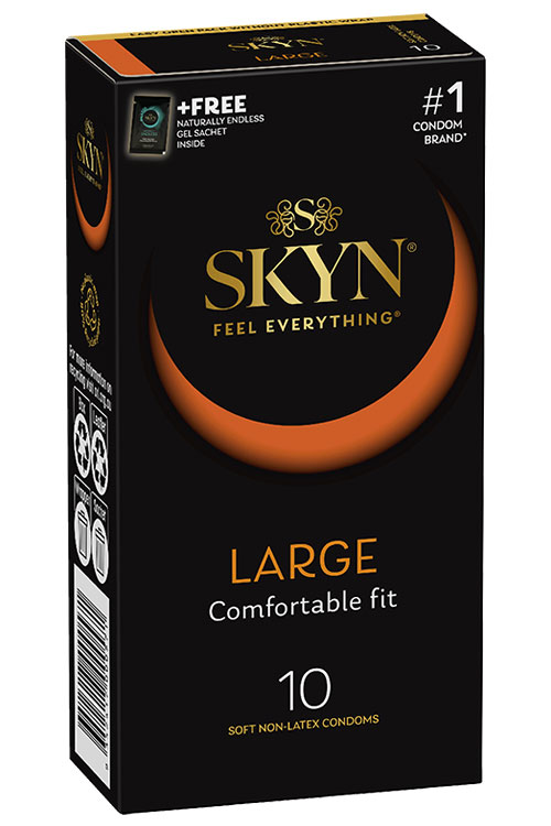 Large 10 Pack Comfort Fit Non Latex Condoms