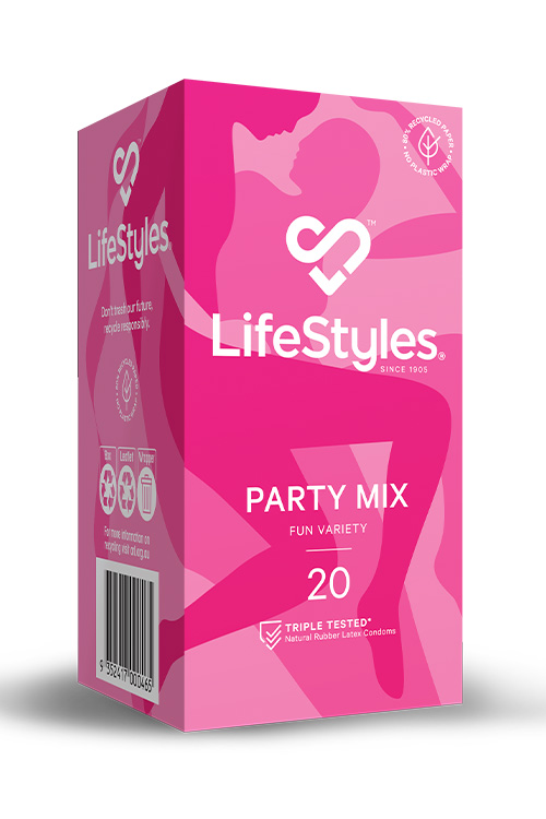 Party Mix: 20 Pack Assorted Latex Condoms