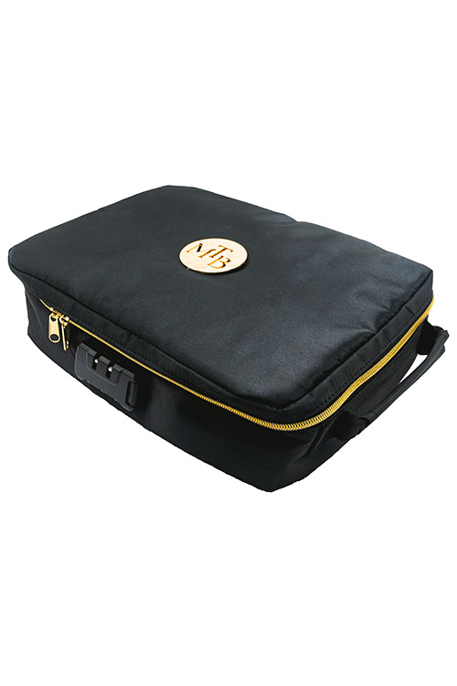 Black Satin Lockable Sex Toy Storage Case