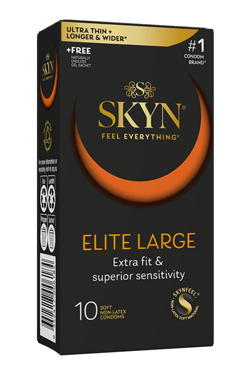 Elite Large 10 Pack Non Latex Condoms