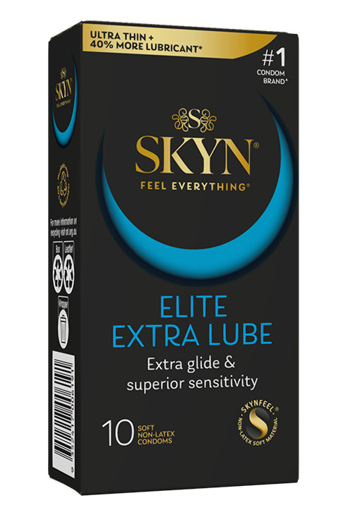 Elite Extra Lubricated 10 Pack Non Latex Condoms