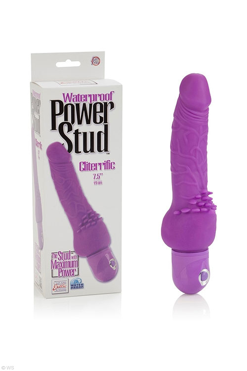 Waterproof 7.5" Power Stud Cliterrific Dong