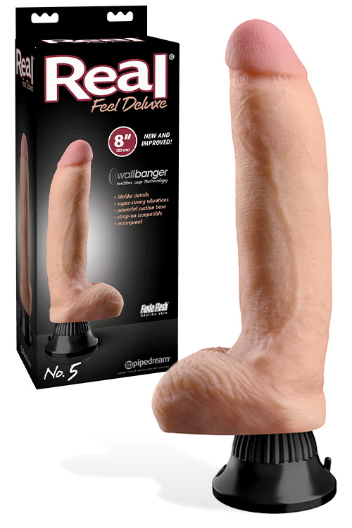 Realistic 8" Vibrator with Balls