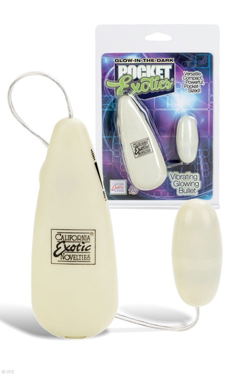Glow in the Dark Vibrating Glowing 2" Bullet