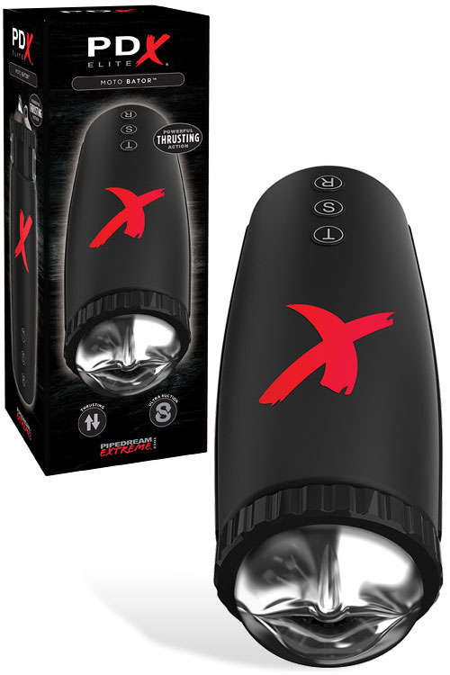 Moto Bator 9" Thrusting Textured Stroker plus Suction