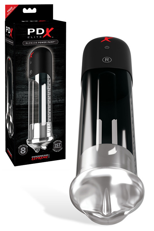 Blowjob Power Pump 10.6" Deep Throat, Milking Pump plus Suction