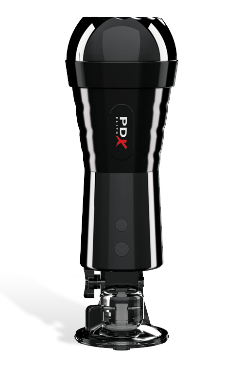 Cock Compressor 9.2" Realistic Vibrating Masturbator plus Suction Base
