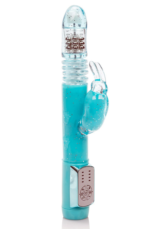 Thrusting & Rotating Beaded 10.2" Rabbit Vibrator
