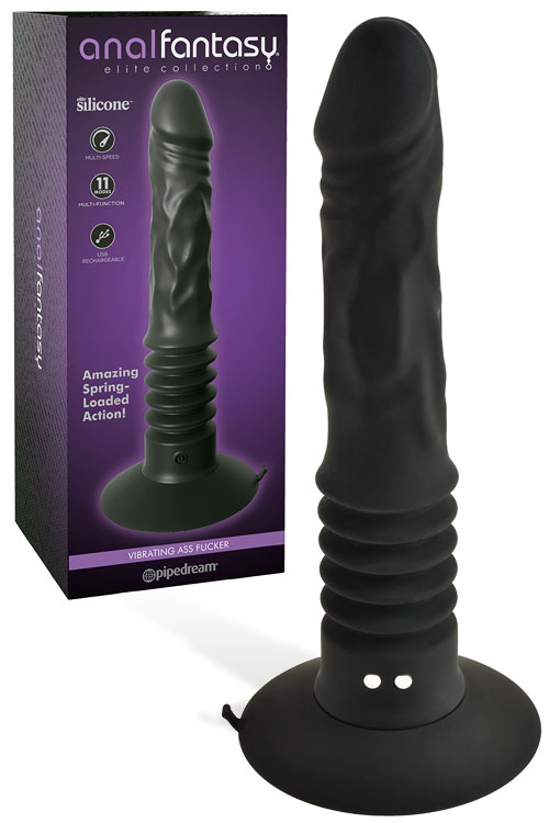 Responsive Thrusting Silicone Anal Vibrator