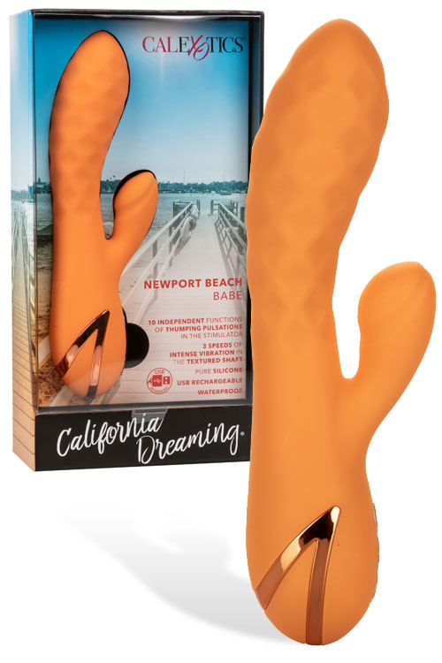 Newport Beach Babe 8.5" Thumping Rabbit Vibrator