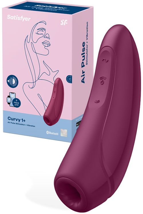 Curvy 1 Plus App Compatible Vibrating Air Pulse Clitoral Stimulator