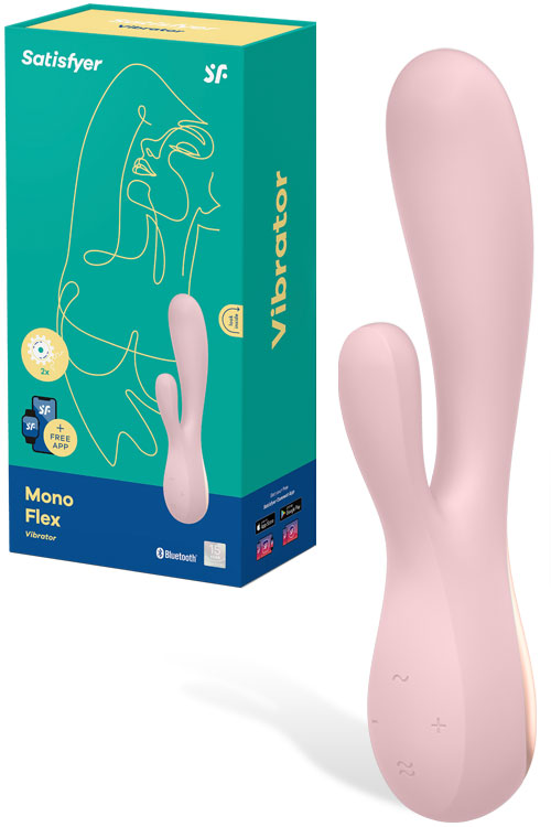 Mono Flex App Compatible 8" Rabbit Vibrator