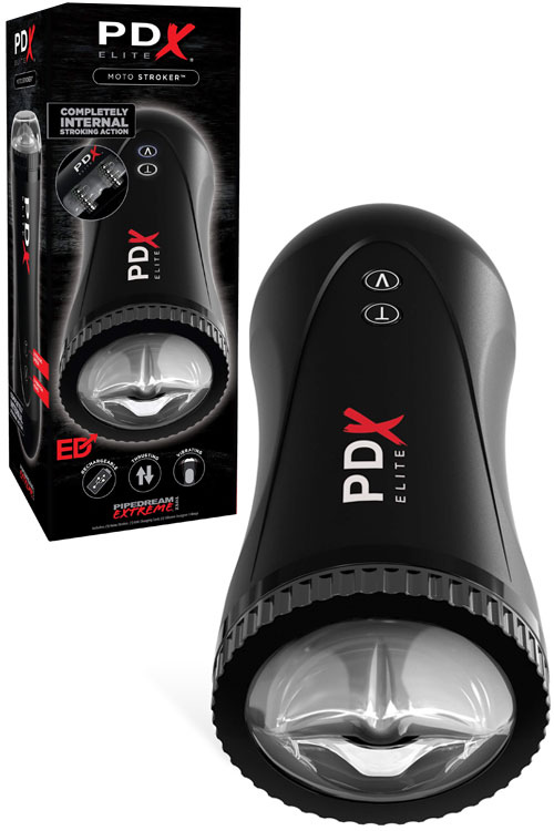 Moto Stroker Thrusting & Vibrating Masturbator