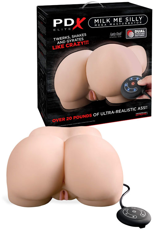 Milk Me Silly 16.3" Twerking & Vibrating Booty Masturbator with Remote Control