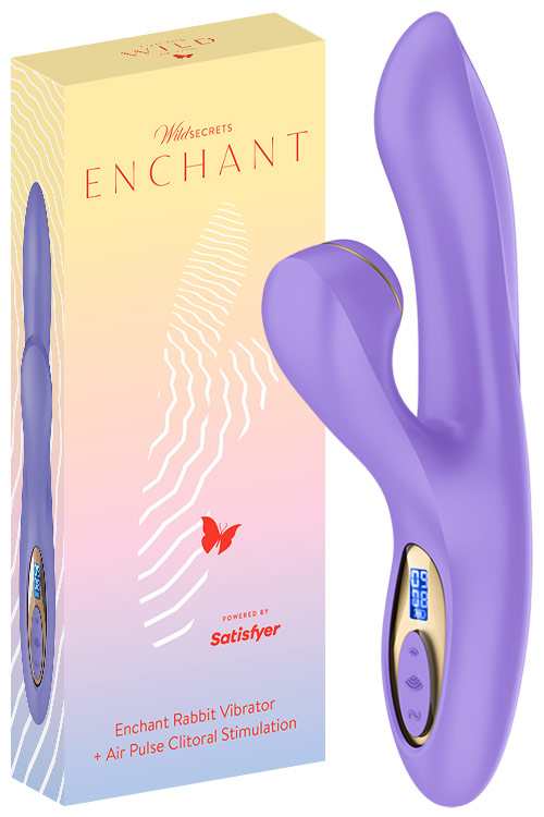 Enchant 9.1" Air Pulse Rabbit Vibrator - powered by Satisfyer