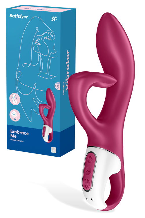 Embrace Me Rabbit Vibrator with Clitoris Tickler
