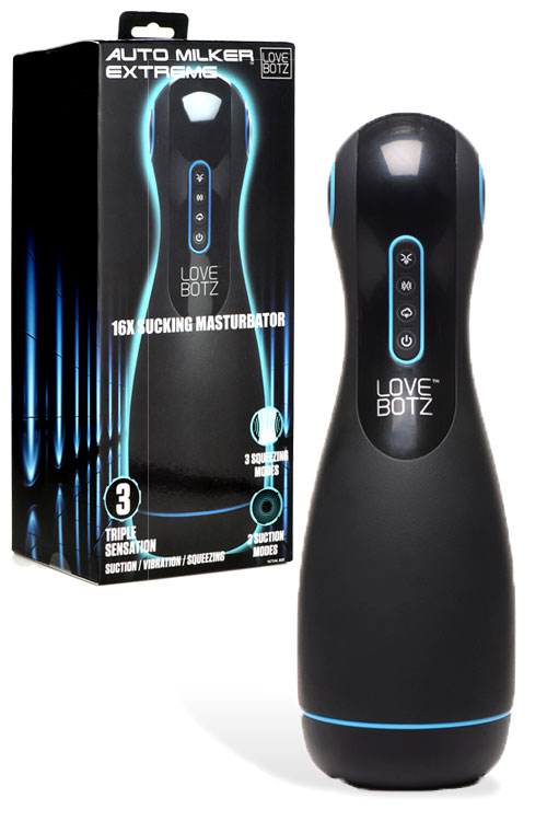 Auto Milker Extreme 10" 16x Sucking, Squeezing, & Vibrating Masturbator