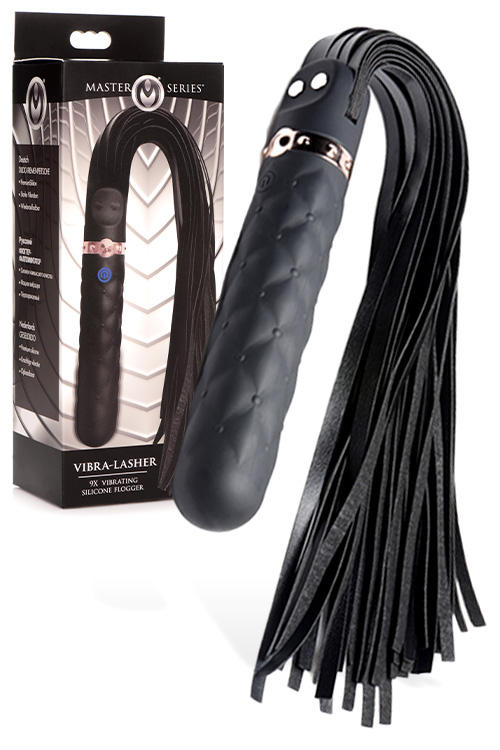 Vibra Lasher Vibrating Silicone Dildo Flogger