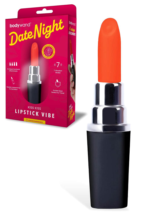 Date Night Kiss Kiss 4" Lipstick Vibrator