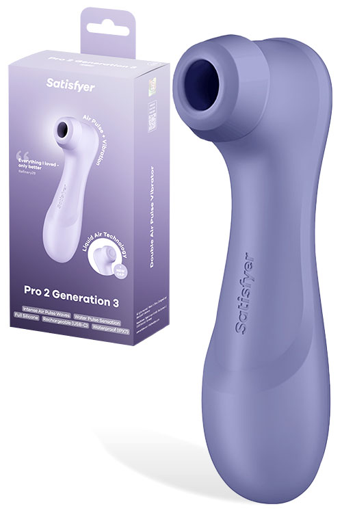 Pro 2 Gen 3 6.25" Vibrating Liquid Air Pulse Clitoral Stimulator