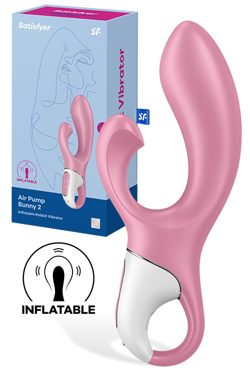 Air Pump Bunny 2 Inflatable 7.9" Rabbit Vibrator