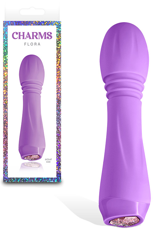Flora 5.3" Compact Wand Massager with LED Heart Base