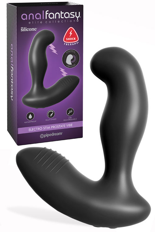 Electro Stimulation Vibrating 5.25" Silicone Prostate Massager