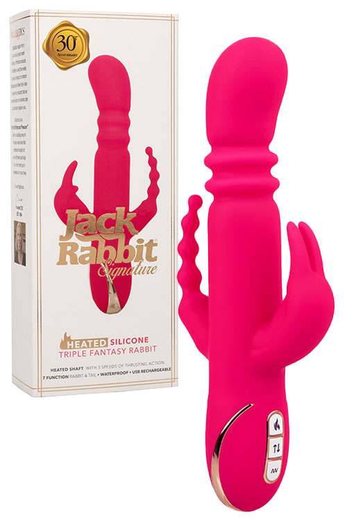 Jack Rabbit Triple Fantasy 9.5" Heated Rabbit Vibrator