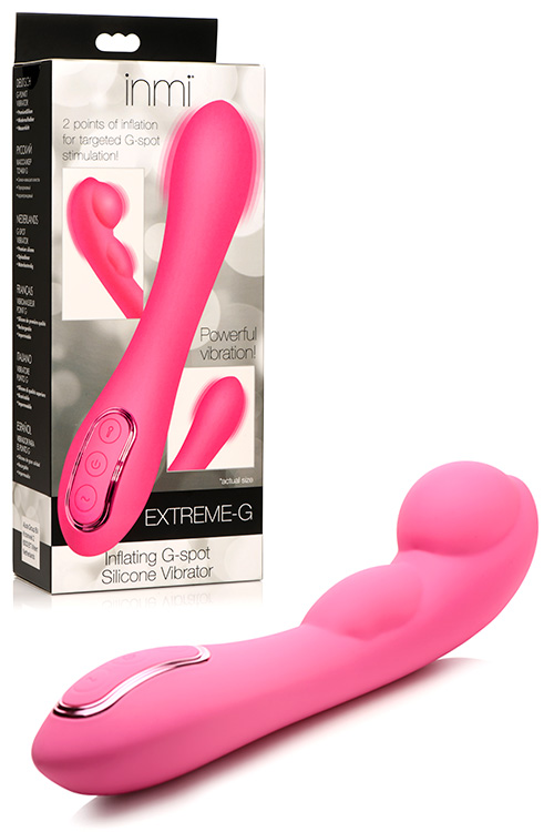 Extreme G 8.2" Inflating Silicone G Spot Vibrator