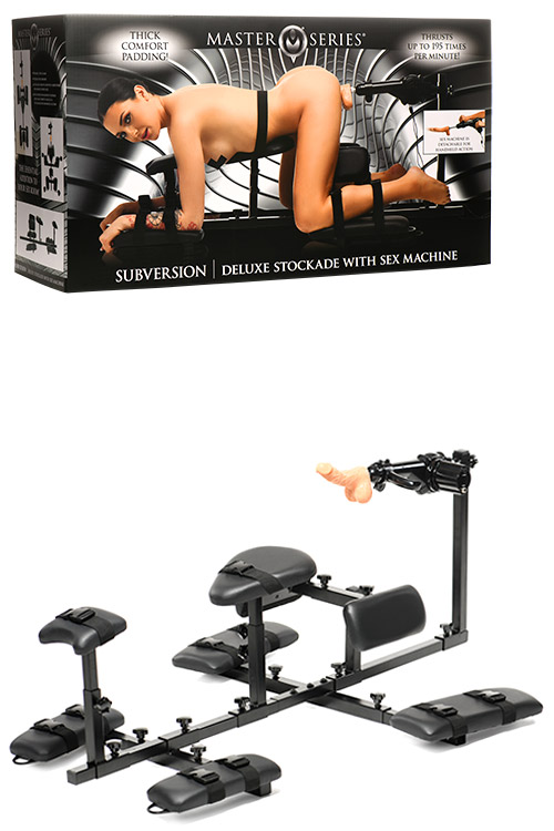 Subversion 55" Deluxe Adjustable Stockade with Sex Machine