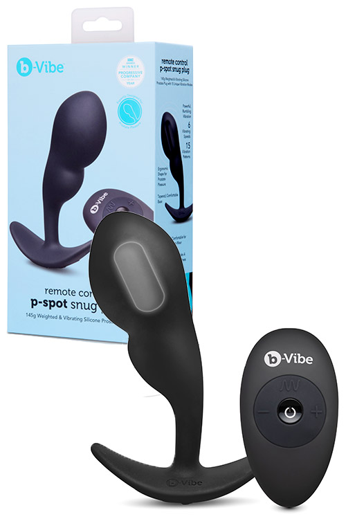 P Spot Snug Plug 4.7" Weighted Prostate Massager with Remote Control | 145g (5.1oz)