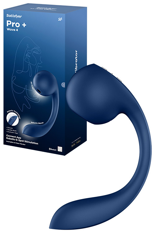 Pro Plus Wave 4 App Controlled 10.4" Rabbit Vibrator with Air Pulse & Spiral Stimulation