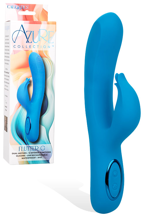 Flutter G 9" Silicone Rabbit Vibrator with Flicking Clitoral Teaser