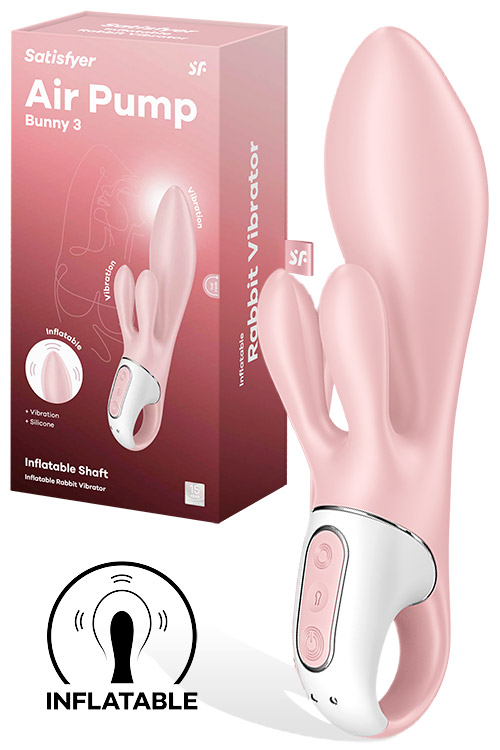Air Pump Bunny 3 8.3" Inflatable Rabbit Vibrator
