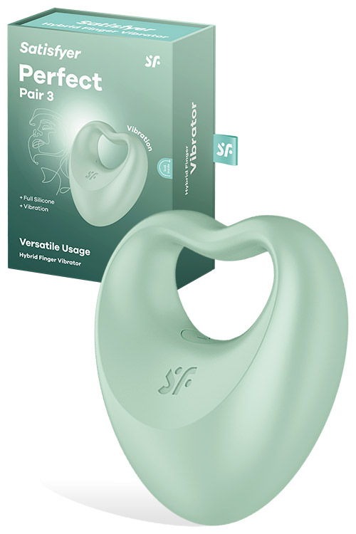 Perfect Pair 3 2.5" 2 in 1 Vibrating Finger & Cock Ring