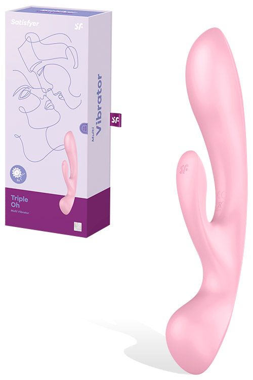 Triple Oh 9.3" 2 in 1 Massager and Rabbit Vibrator