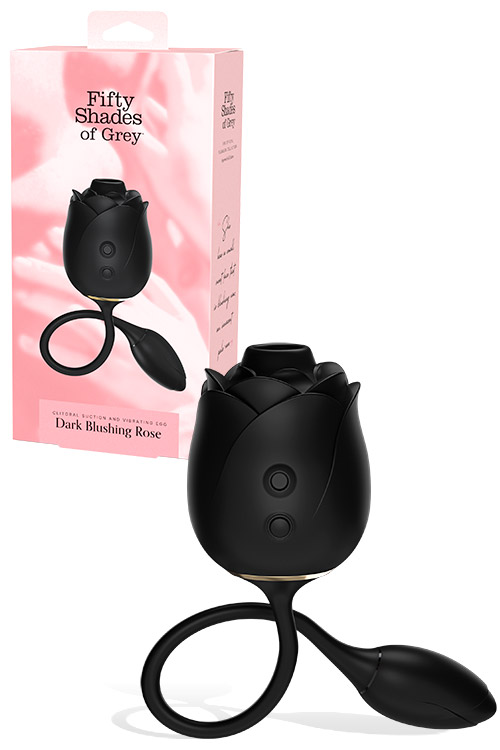 Dark Rose Clitoral Suction Stimulator & Vibrating Egg