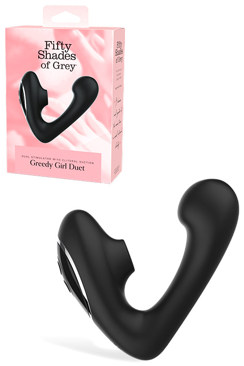 Greedy Girl Duet 4.6" Dual Stimulator with Clitoral Suction & Come Hither G Spot Waves